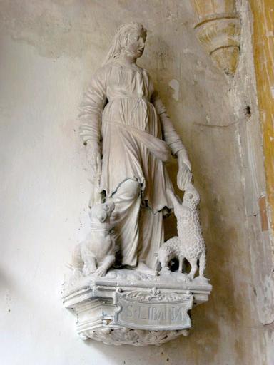 Statue (grandeur nature) : Sainte Libaire, vue générale