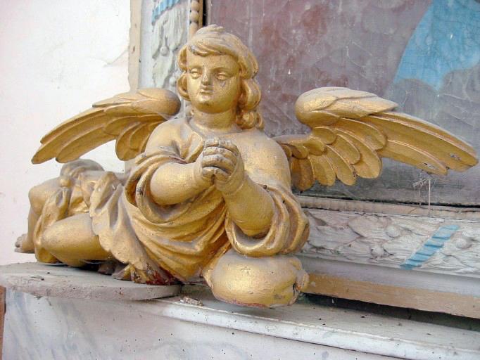 2 statues : Anges en adoration