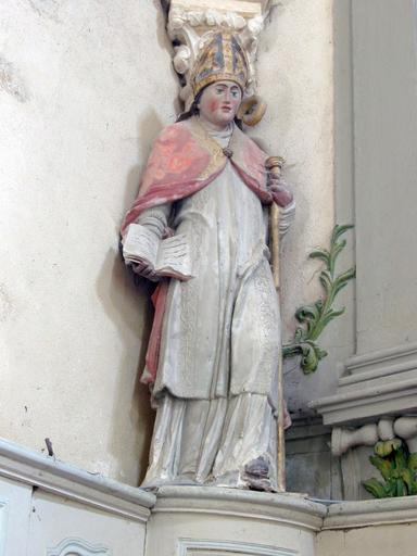 Statue : Saint évêque tenant un livre