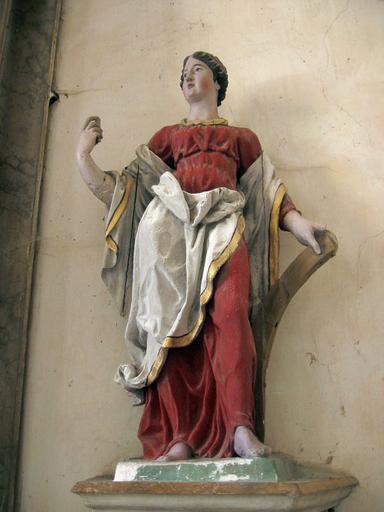 Statue : Sainte Catherine, vue générale - © Ministère de la Culture, 2003 ; © Conseil régional de Champagne-Ardenne, 2003 ; © Conseil général de l'Aube, 2003