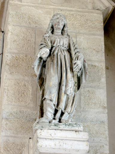Statue : Sainte Catherine (?), vue générale