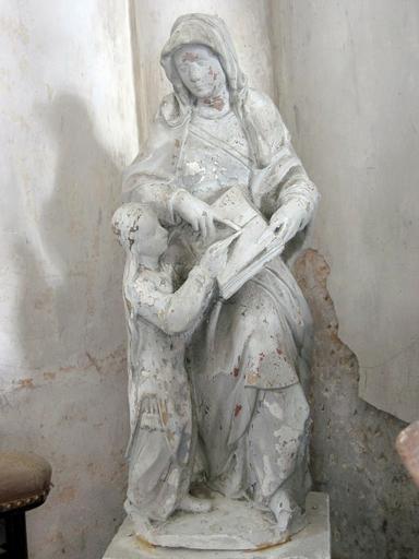 Groupe sculpté : Éducation de la Vierge, vue générale - © Ministère de la Culture, 2003 ; © Conseil régional de Champagne-Ardenne, 2003 ; © Conseil général de l'Aube, 2003