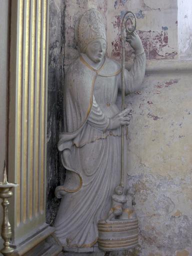 Statue : Saint Nicolas, vue générale - © Ministère de la Culture, 2003 ; © Conseil régional de Champagne-Ardenne, 2003 ; © Conseil général de l'Aube, 2003