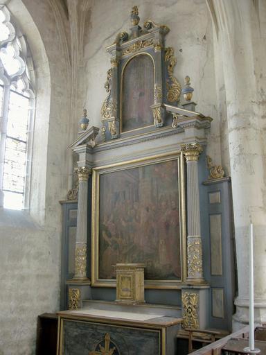 Autel, retable de la chapelle des menants