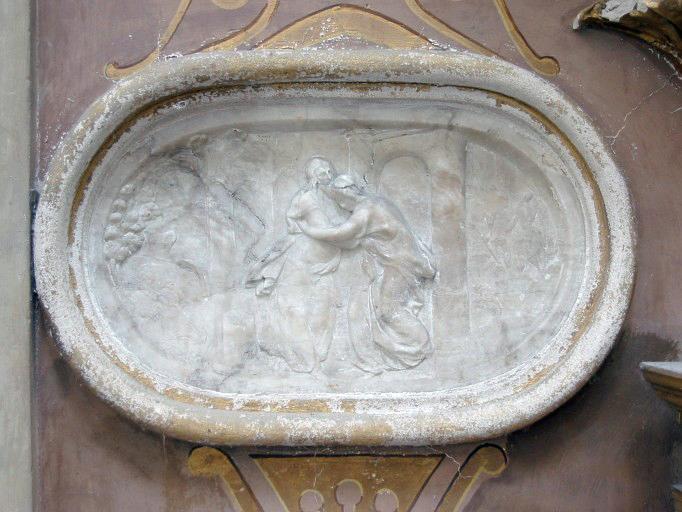 8 bas-reliefs : Vie de la Vierge