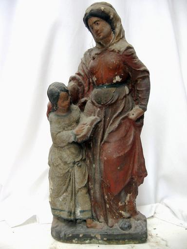 Groupe sculpté (statuettes) : Éducation de la Vierge, vue générale - © Ministère de la Culture, 2003 ; © Conseil régional de Champagne-Ardenne, 2003 ; © Conseil général de l'Aube, 2003