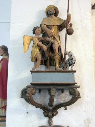 Groupe sculpté : Saint Roch, vue générale