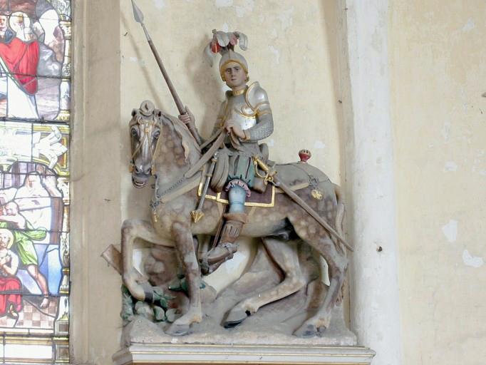 Statue : Saint Julien à cheval, vue générale