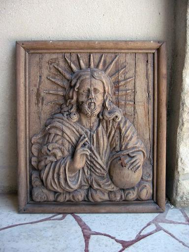 Bas-relief : Christ bénissant, vue générale