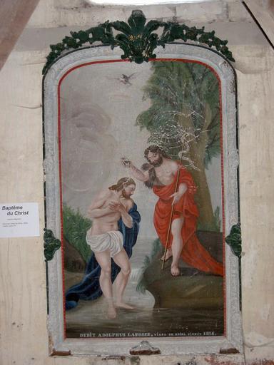 Tableau : Baptême du Christ, cadre