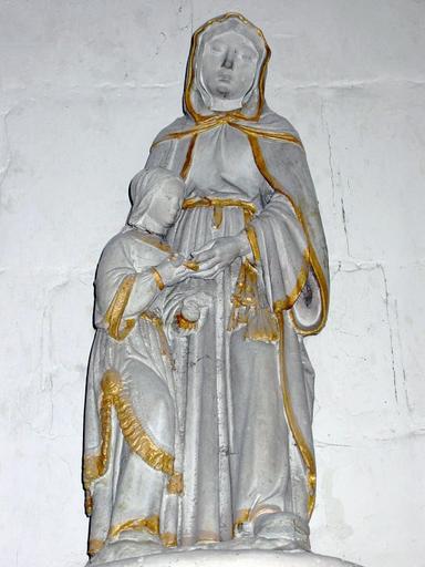 Groupe sculpté : Éducation de la Vierge, vue générale - © Ministère de la Culture, 2003 ; © Conseil régional de Champagne-Ardenne, 2003 ; © Conseil général de l'Aube, 2003