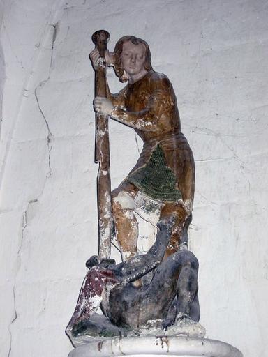 Statue : Saint Michel, vue générale - © Ministère de la Culture, 2003 ; © Conseil régional de Champagne-Ardenne, 2003 ; © Conseil général de l'Aube, 2003