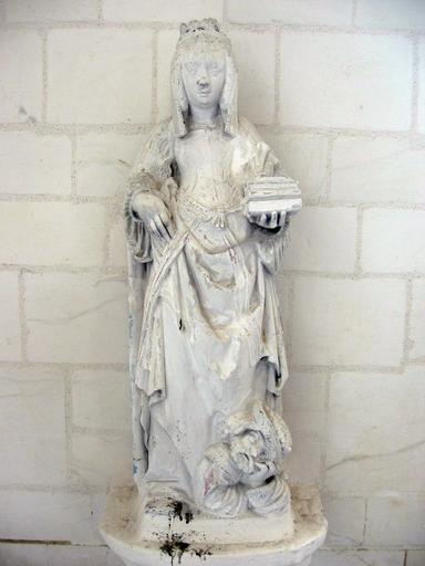 Statue : Sainte Catherine, vue générale - © Ministère de la Culture, 2003 ; © Conseil régional de Champagne-Ardenne, 2003 ; © Conseil général de l'Aube, 2003