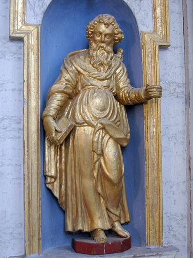 3 statuettes : Christ, saint Pierre, saint Paul