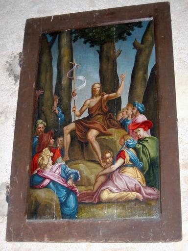 Tableau : Prédication de saint Jean-Baptiste, saint Fiacre