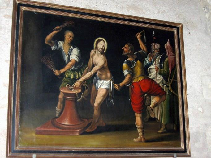 Panneau peint : Flagellation