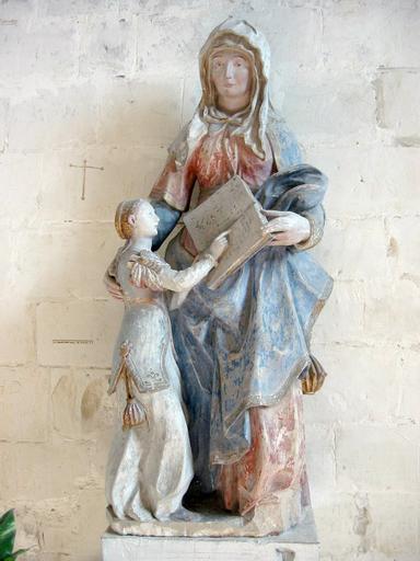 Groupe sculpté : Éducation de la Vierge