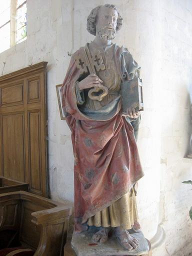 Statue : Saint Pierre, vue générale - © Ministère de la Culture, 2003 ; © Conseil régional de Champagne-Ardenne, 2003 ; © Conseil général de l'Aube, 2003