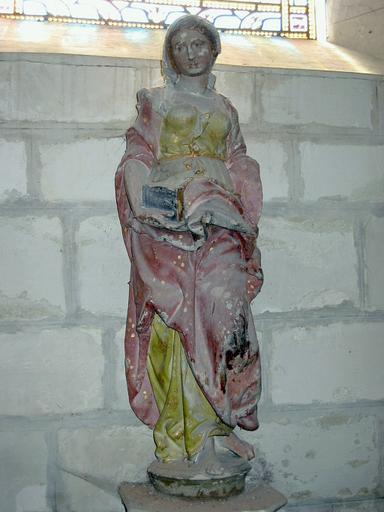 Statue : Vierge de l'Annonciation, vue générale - © Ministère de la Culture, 2003 ; © Conseil régional de Champagne-Ardenne, 2003 ; © Conseil général de l'Aube, 2003