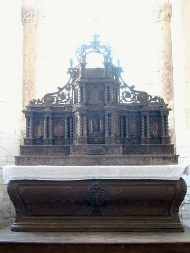 Maître-autel, tabernacle et exposition (statuettes disparues)