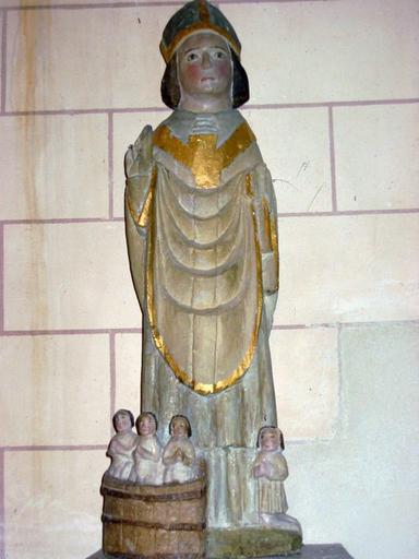 Statue : Saint Nicolas et donateur, vue générale