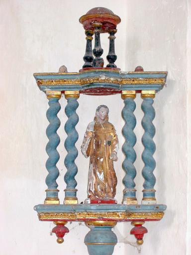 Bâtons de procession de confrérie (3) : Sainte Anne, Vierge, saint, Bâton avec statuette de saint