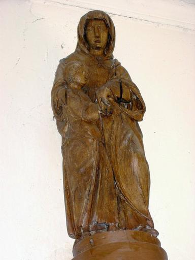 Groupe sculpté : Éducation de la Vierge, vue générale