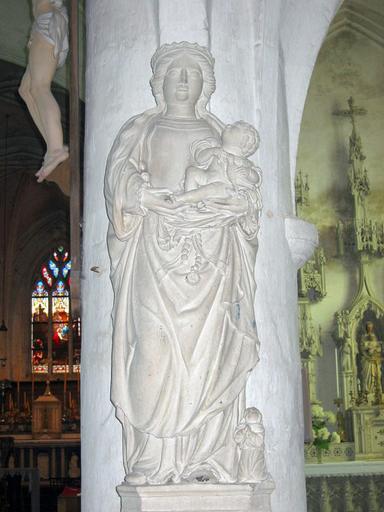 Groupe sculpté : Vierge à l'Enfant et donateur