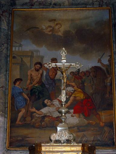 2 tableaux : Martyre de saint Étienne, Trinité