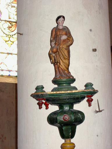 Bâtons de procession de confrérie (2) : Sainte Germaine, sainte Anne, vue partielle (S. Germaine)