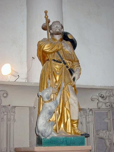 Lambris de revêtement, 4 statues : Saint Jacques le Majeur, saint Joachim, saint Joseph, saint Roch