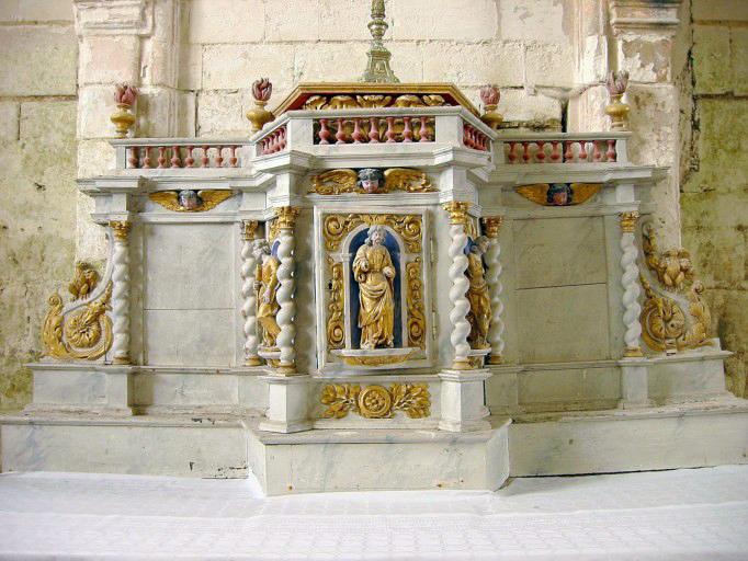 Tabernacle ; statuettes (3), vue générale