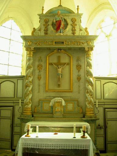 Retable du maître-autel ; autel ; tabernacle, vue générale
