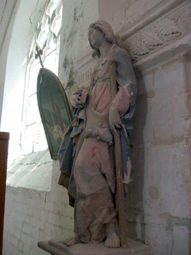 Statue : Sainte Syre (?), vue générale