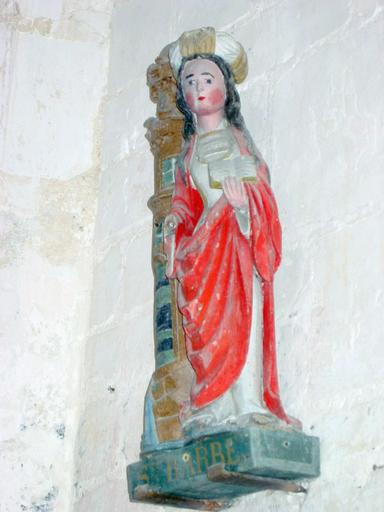 Statuette : Sainte Barbe, vue générale