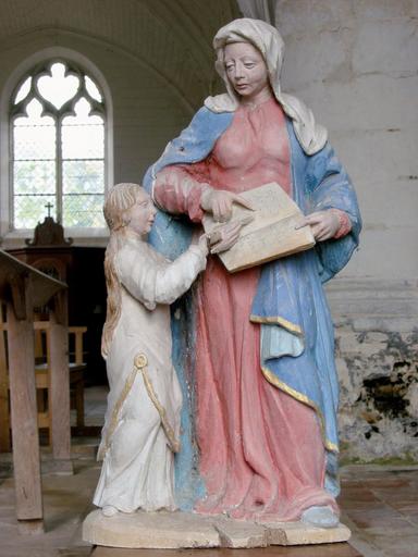 Statuette : Éducation de la Vierge, vue générale