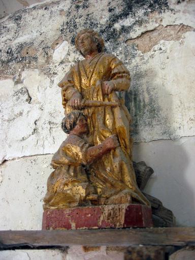Groupe sculpté : Charité de saint Martin, vue générale - © Ministère de la Culture, 2003 ; © Conseil régional de Champagne-Ardenne, 2003 ; © Conseil général de l'Aube, 2003