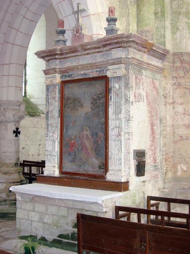 Ex-voto tableau : Sainte Tanche, tabernacle et autel