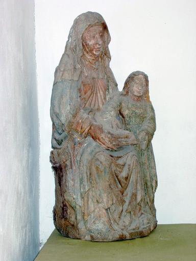 Groupe sculpté : Éducation de la Vierge