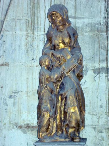 Groupe sculpté (statuettes) : Sainte Anne et la Vierge, vue générale