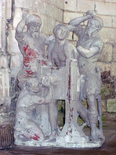 Groupe sculpté : Martyre de saint Quentin, vue générale