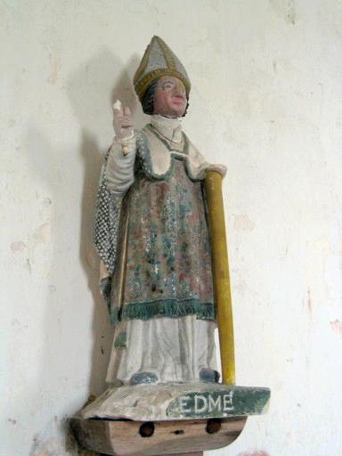 Statue : Saint Edme, vue générale - © Ministère de la Culture, 2003 ; © Conseil régional de Champagne-Ardenne, 2003 ; © Conseil général de l'Aube, 2003