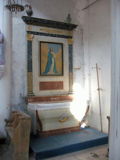 Autels ; retables latéraux (2) : Immaculée Conception, saint Louis, vue latérale (autel sud)