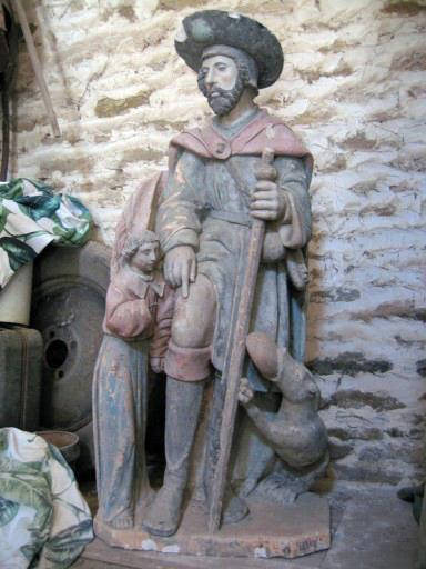Groupe sculpté : Saint Roch, vue générale