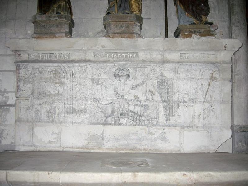 Peinture monumentale : Saint Nicolas, saint Martin, saint Edme