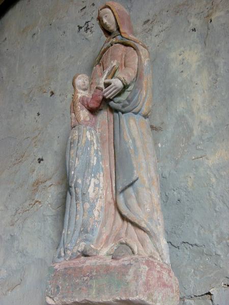 Groupe sculpté : Éducation de la Vierge