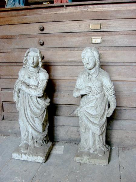 2 statues : Vierge et saint Jean de Calvaire