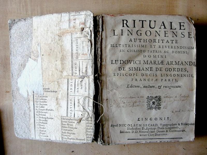 Livre liturgique : Rituel