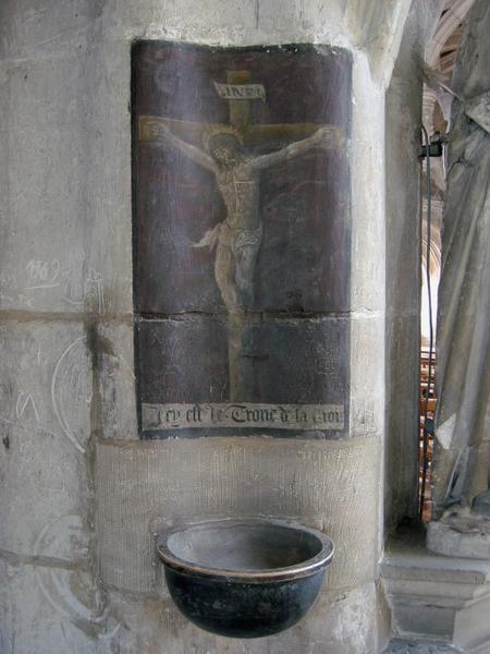 Tronc, peinture monumentale : Christ en croix