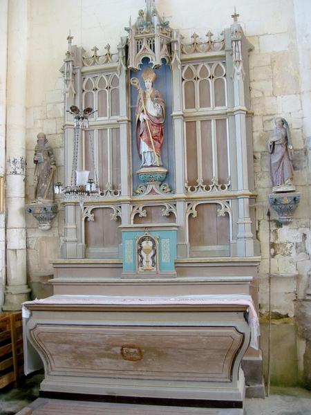 Autel et retable secondaire : Saint Augustin (?)